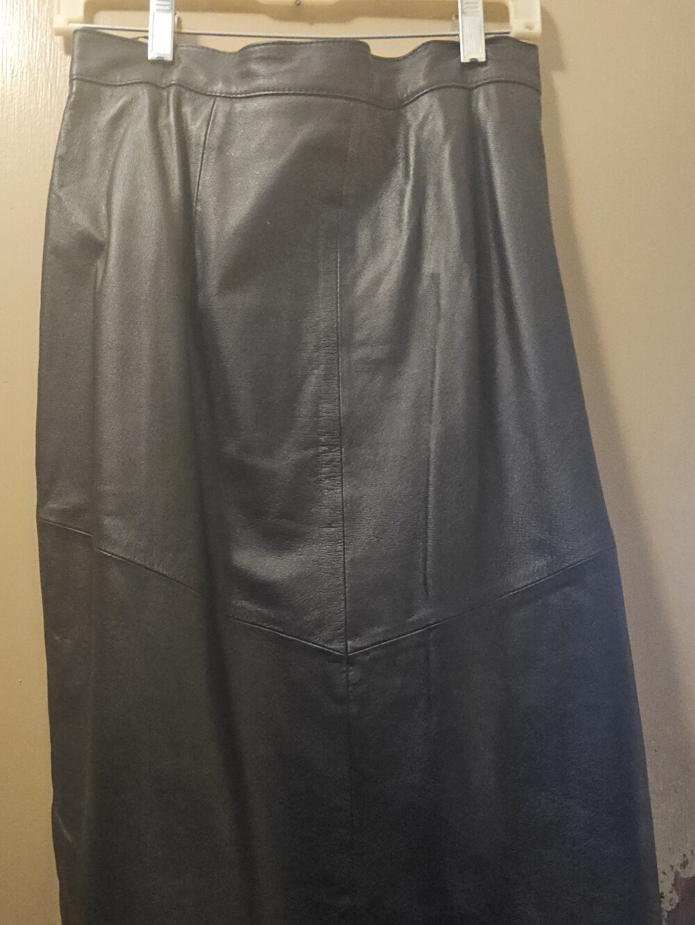 Classic Black Faux Leather A-Line Women's Skirt